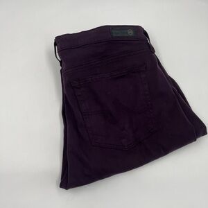 AG Adriano Goldschmied Women's 31‎ Prima Cigarette Straight Purple Denim Jeans